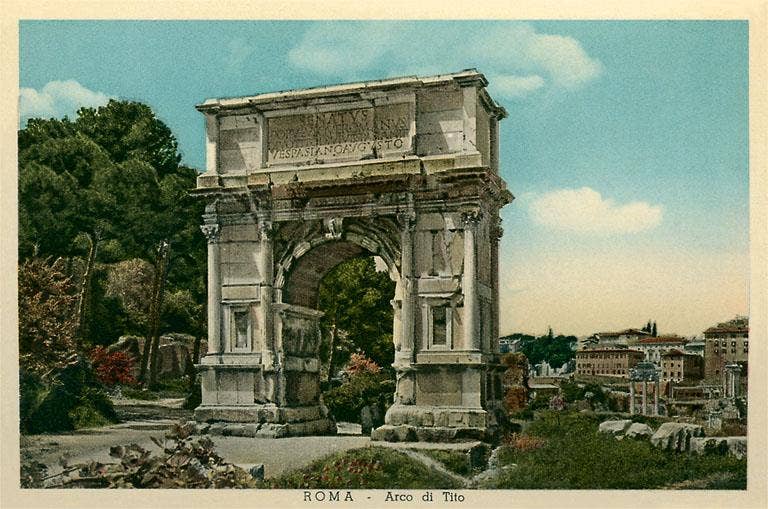Found Image Press - Vente Assortiments de papeterie/cartes - Carte de vœux IT-222 Arc de Titus, Rome0