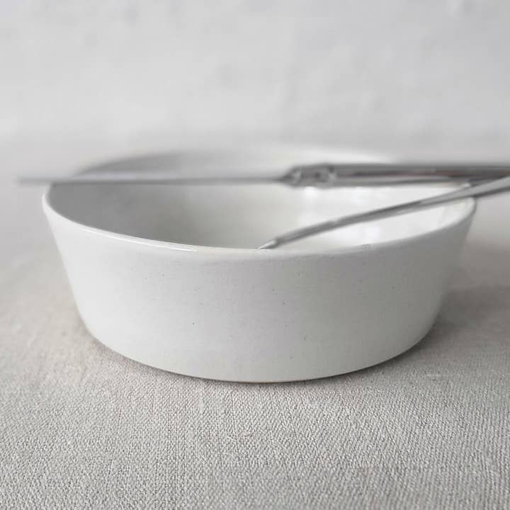 Snow White Classic Pasta Bowl for wholesale by Katie L Thompson Designs