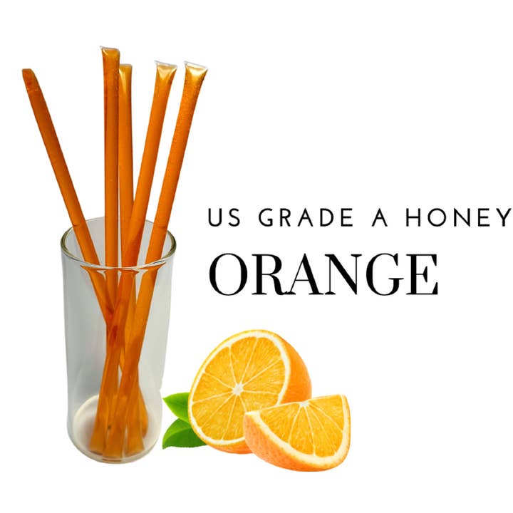 Candy Barn Express - Wholesale Honey - Bee Krazy Honey Sticks - Orange 50 Ct. Refill1