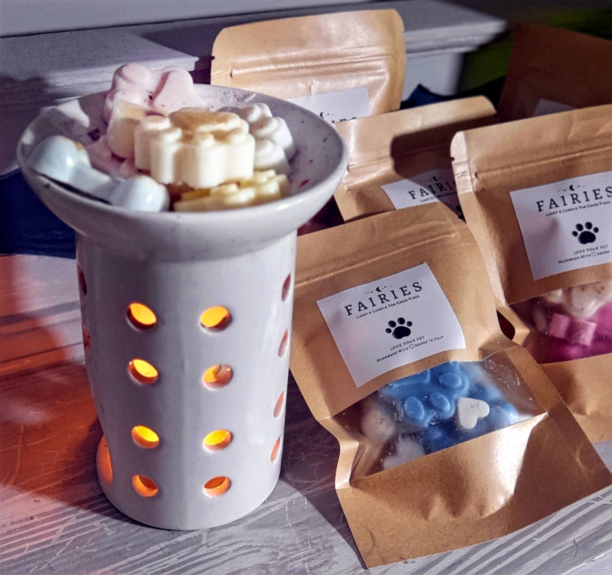 FAIRIES CANDLES ATELIER – Engroshandel Smeltevoks – Duftende voks-vafler med lavendel1