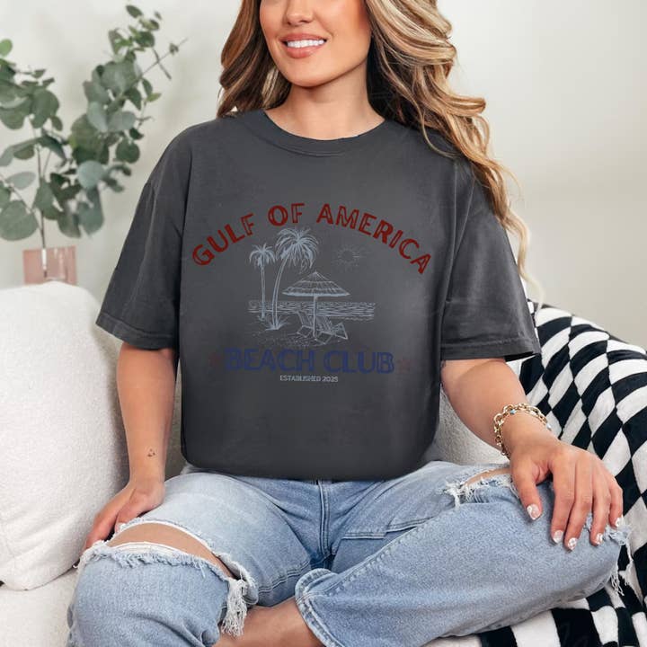 Clover + Cotton Co - Wholesale Screen Printed T-Shirt - Men's - Over Print | Gulf Of America Beach Club Tees2