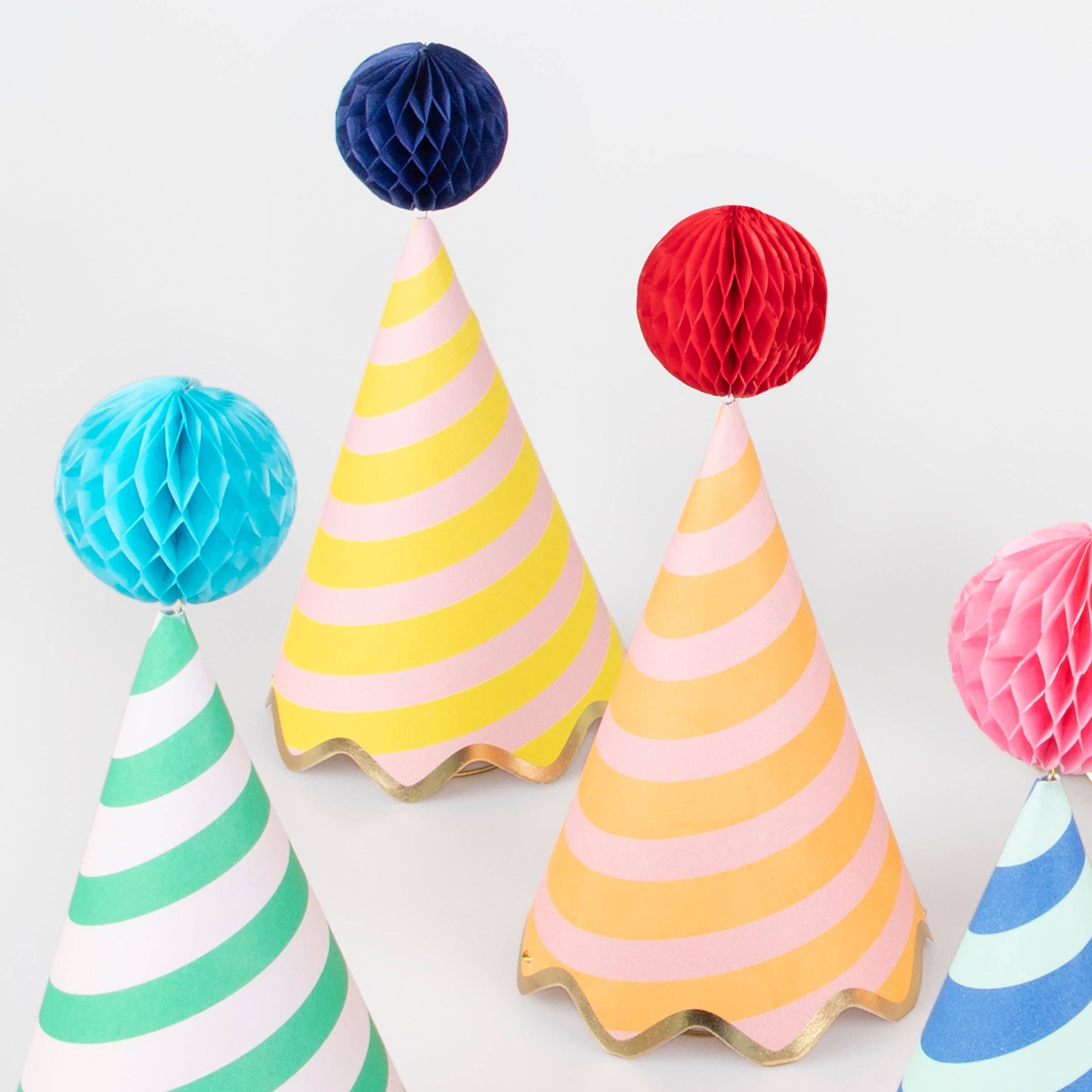 Meri Meri – wholesale Party hat/crown – Stripe Party Hats2