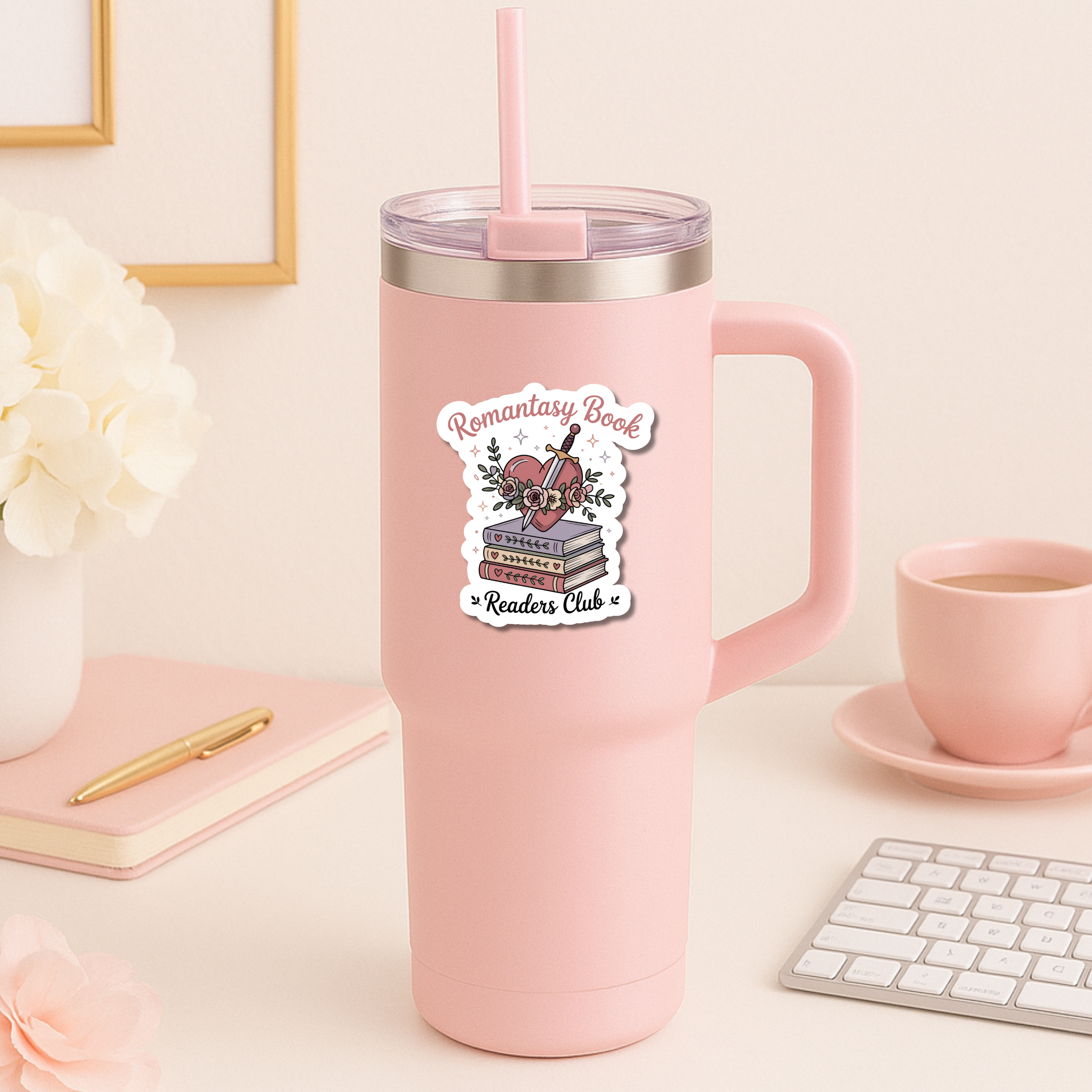 Auburn Row Design - Wholesale Sticker - Romantasy Reader Die Cut Sticker 4