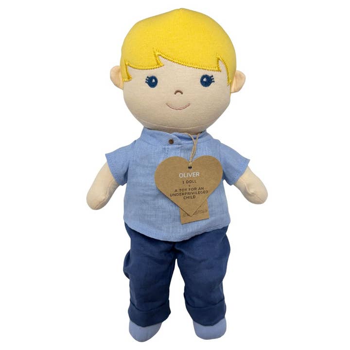 Oliver Rag Doll = Toy for Underprivileged Child for wholesale by The World of Good