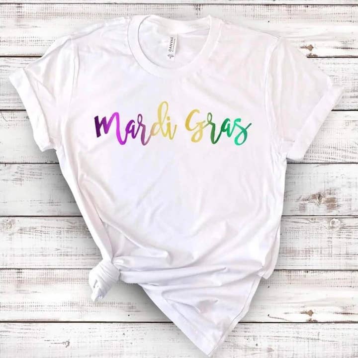 Mardu Gras Gradient Tee for wholesale by Ebony's Tees's and Crafts