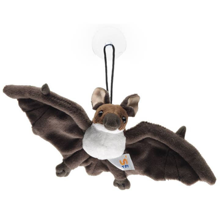 Uni Toys – wholesale Stuffed/plush toy – Kids & baby – Bat (brown-white) - with suction cup - cuddly/plush toy