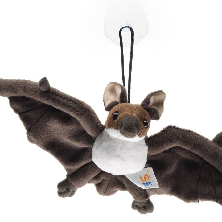 Uni Toys - Wholesale Stuffed/Plush Toy - Kids & Baby - Bat (brown-white) - with suction cup - cuddly/plush toy0