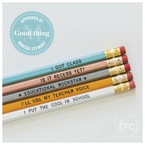 Pastel Funny Teacher Pencils