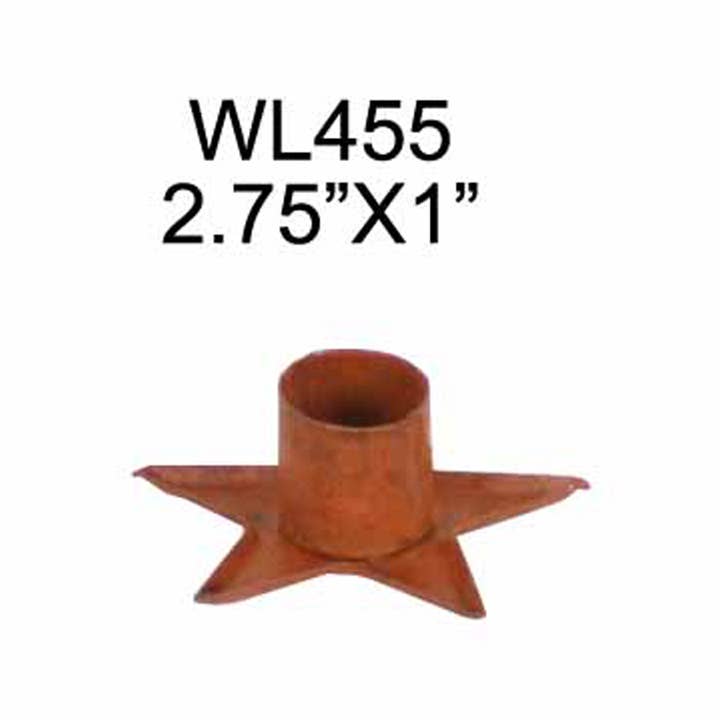 2.75"X1" Rustic Country Candle Holder Home Decor for wholesale by Tellon Investment & Trade