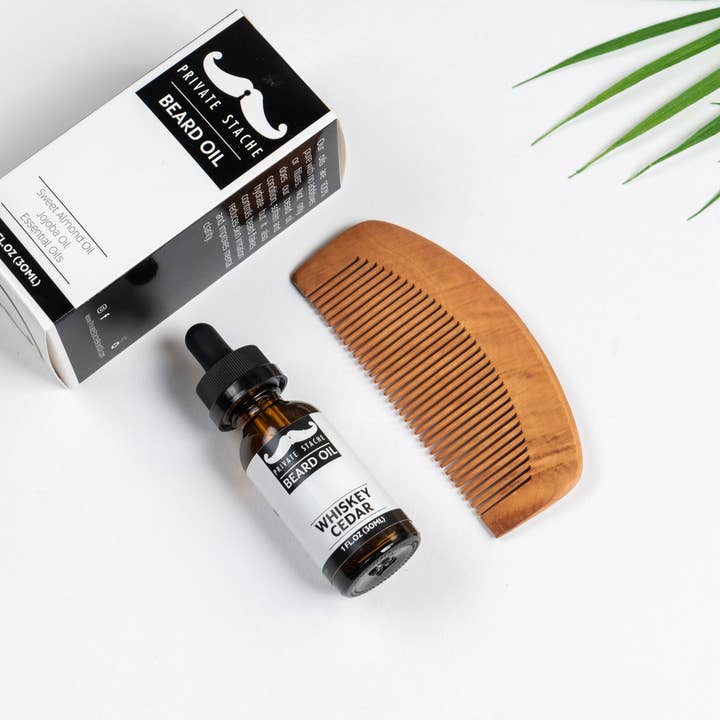 Private Stache - Wholesale Beard Styling Product - Beard Oil and Comb4