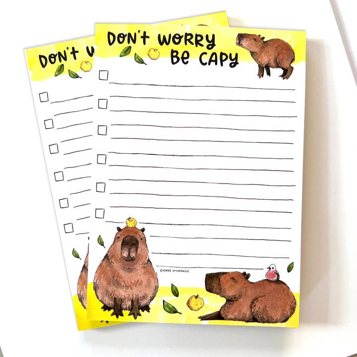 Paper Wilderness – Bloco de notas por atacado – Não se preocupe Seja Capybara Fazer Listar Bloco de Notas1