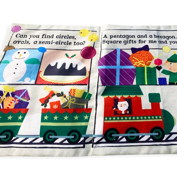 Jo & Nic's Crinkly Cloth Books - Wholesale Baby & Toddler Book (0-2) - Nursery Times Crinkly Newspaper - Christmas Shapes2