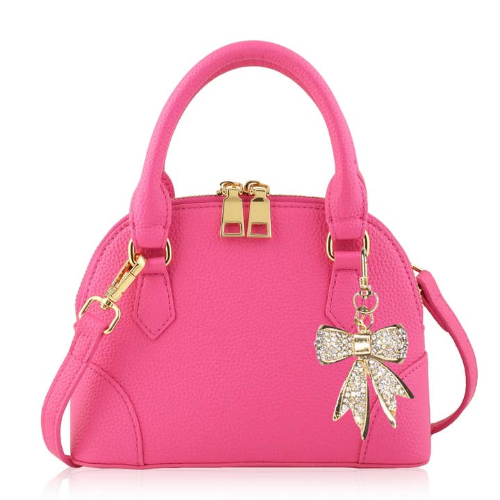 Carrying Kind - Wholesale Crossbody Bag - Kids - Charlotte Pleather Purse: Coco The Gold Bow