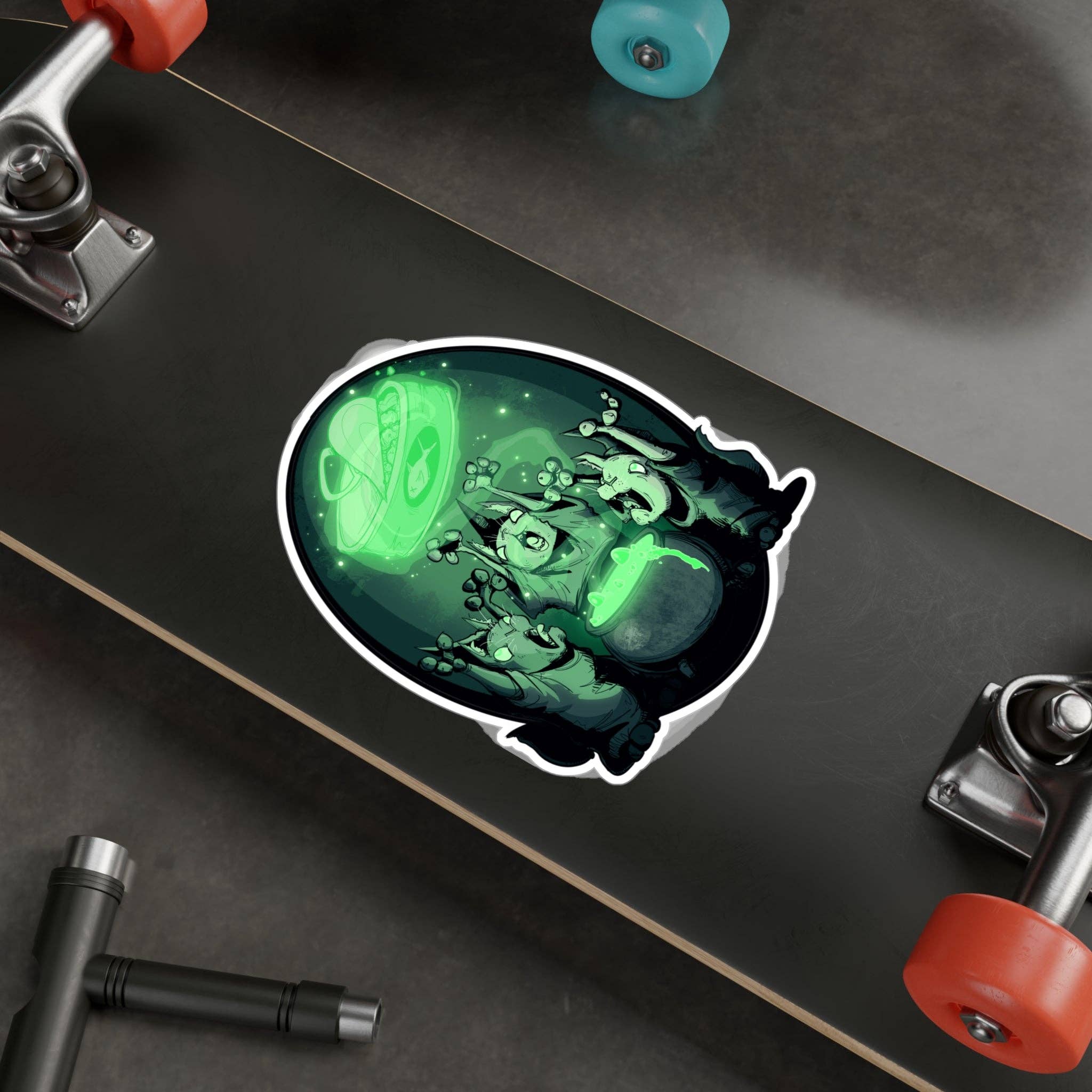 LVB Art - Vente Autocollant - Autocollant en vinyle découpé à la forme Cat Coven23