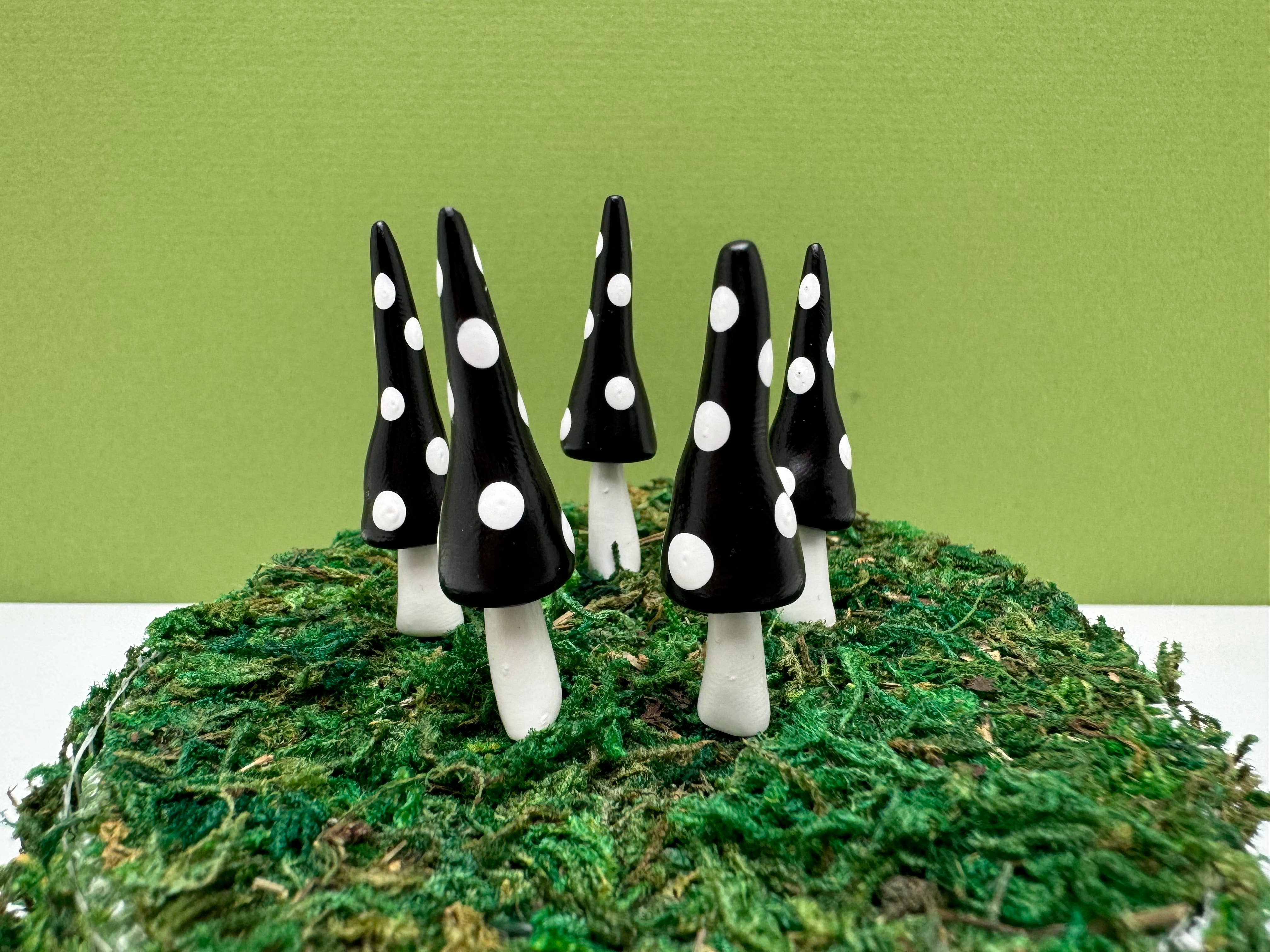 Mystical Woodlands - Wholesale Terrarium - Fairy Garden Mushroom Plant Pick - Gnome Style - Natural3