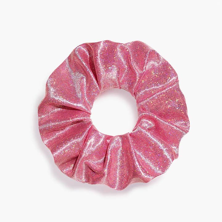 Pink Glitter Scrunchie for wholesale by SI SI LA PAILLETTE