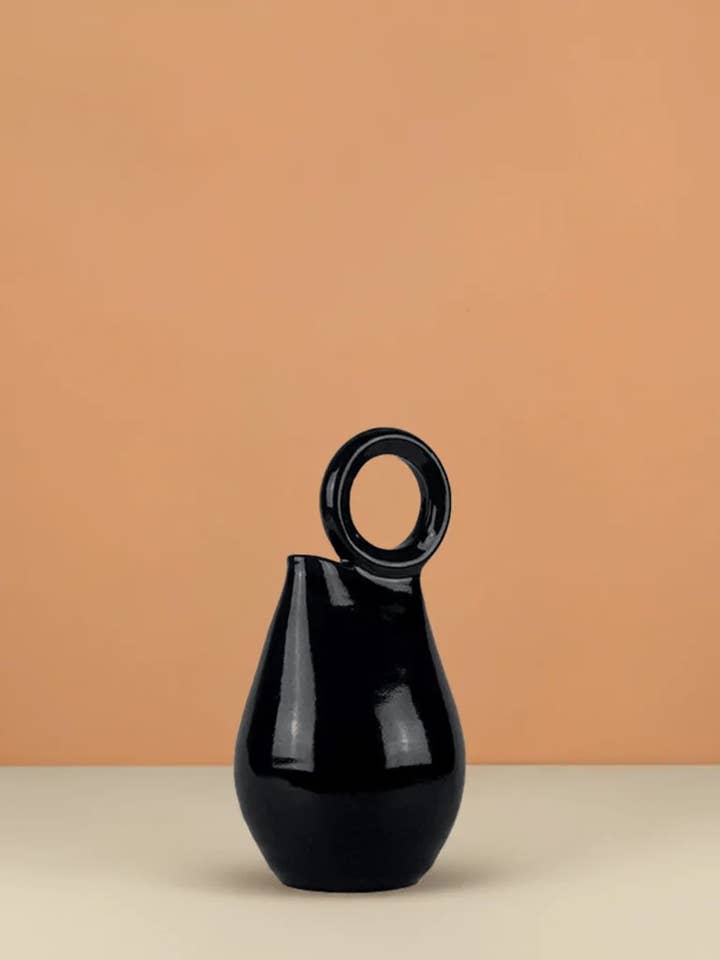 Hoop vase. for wholesale by Cerámica Roca Caus