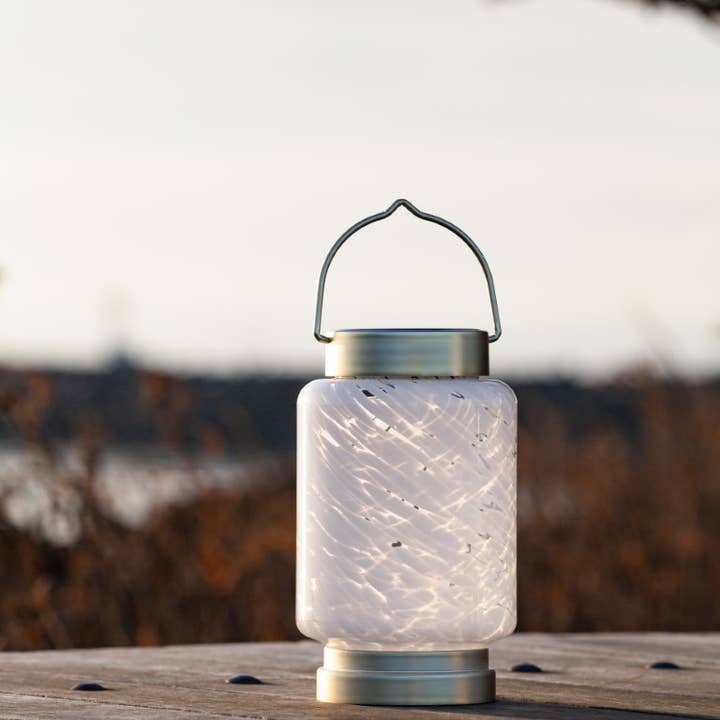 Allsop Home & Garden - Wholesale Outdoor/Lawn Light - Boaters Lantern - 7.5" Glass Outdoor Solar Lantern - Cylndr8
