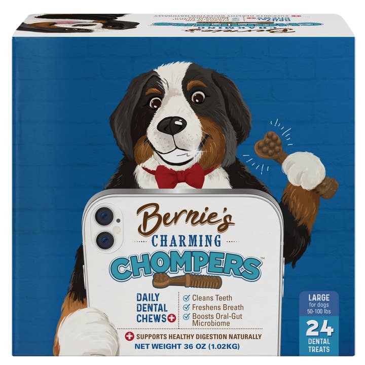 Bernie's Charming Chompers - 36 oz Large Dogs for wholesale by Bernie's Perfect Poop