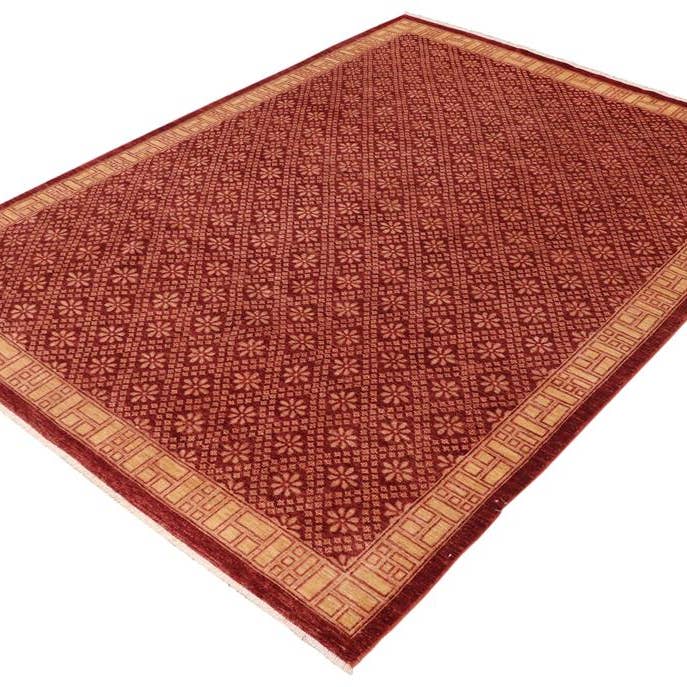Alfombra Clásica Ziegler Jacelyn Roja/Oro Claro de Lana - 8'10'' x 11'9'' para venta al por mayor de Arshs Fine Rugs