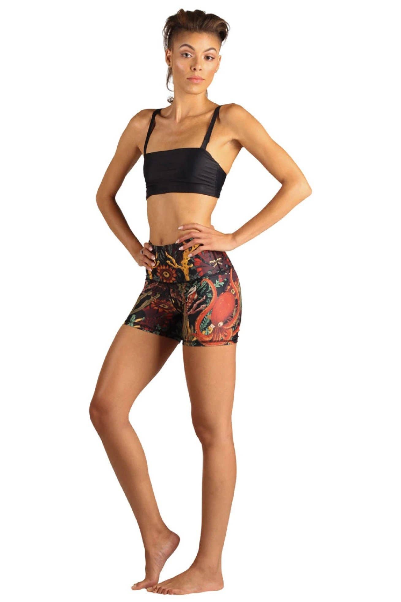 Yoga Democracy - Vente Short de sport – femme - Short de yoga Joey en corail "My Name"2