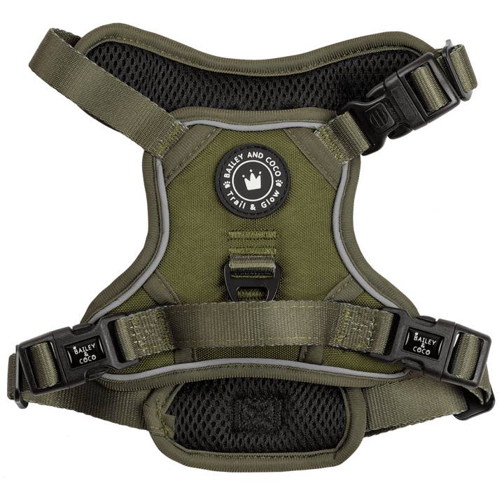 Trail & Glow® Dog Harness - The Khaki One for wholesale by Bailey and Coco