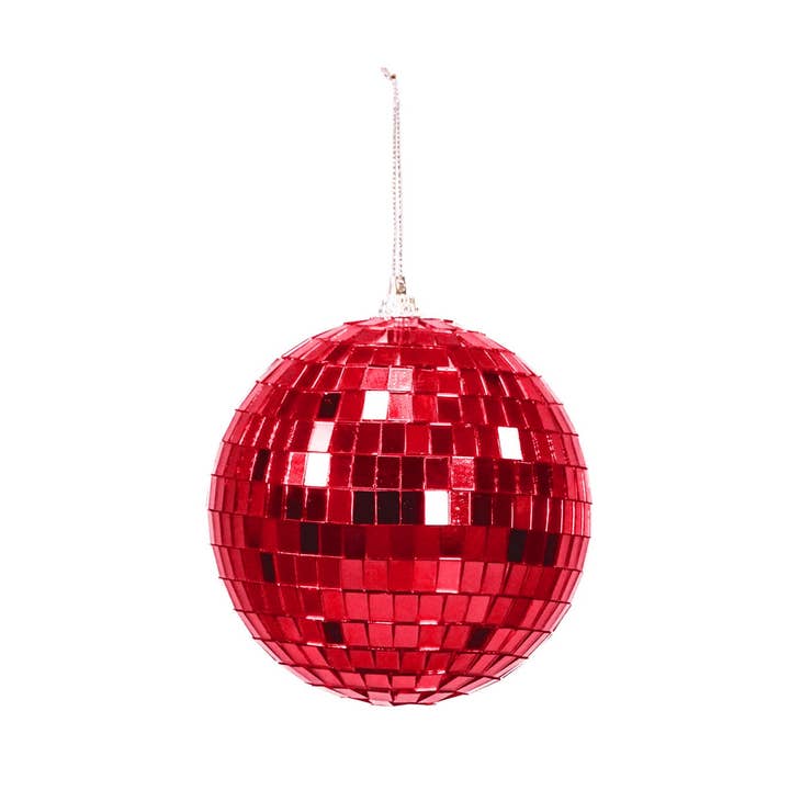 Décoration de Noël - Suspension de Noël - Boule à facettes - Mousse - Rouge - 8x8x8cm pour la vente par Housevitamin bv