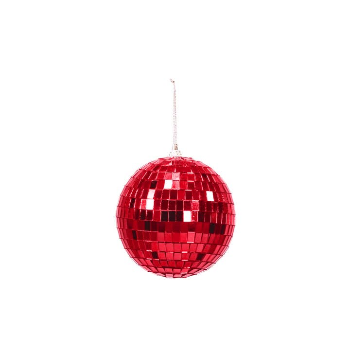 Christmas Decoration -  Christmas Hanger - Discoball - Foam - Red - 10x10x10cm for wholesale by Housevitamin bv