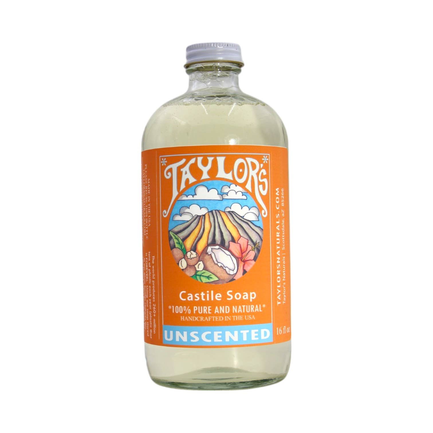 Taylor's Naturals - Wholesale Liquid Laundry Detergent - Liquid Castile Soap * All Natural - Glass Bottle 16 oz6