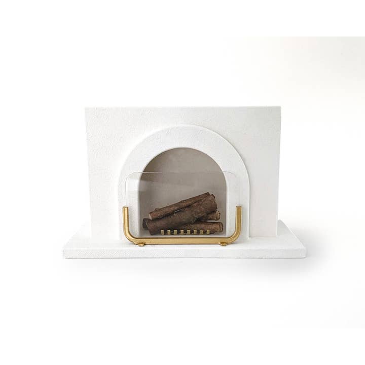 Miniette - Wholesale Doll Accessory Kit - Kids - Modern Miniature Dollhouse Fireplace