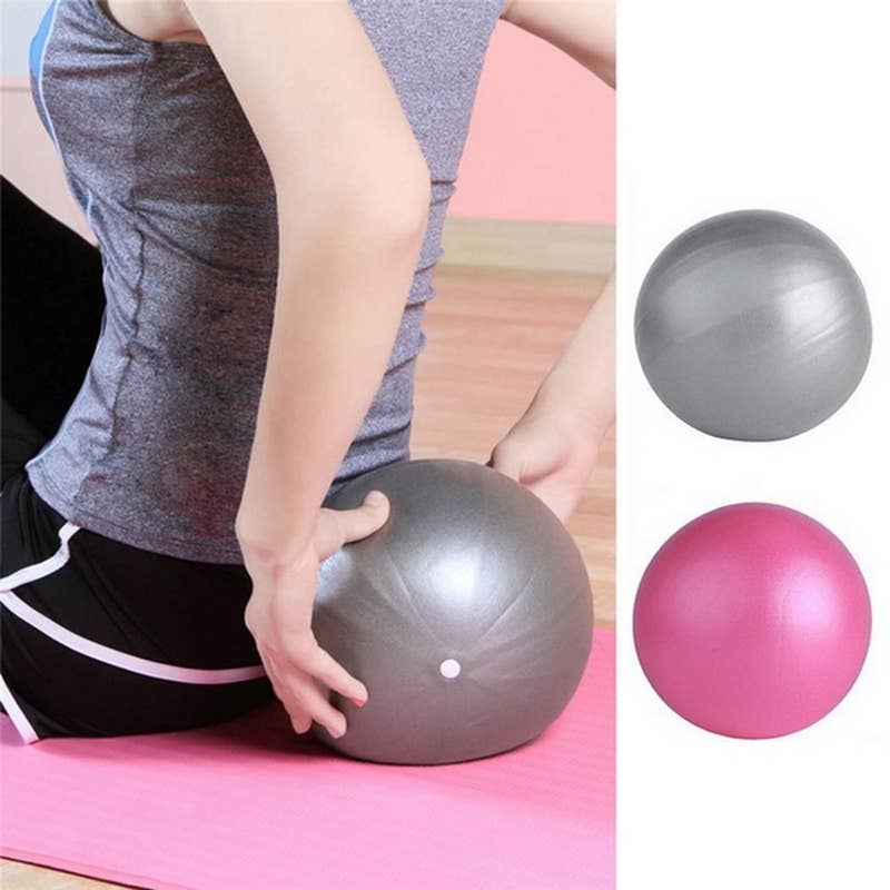 Zen'Arôme - Wholesale Yoga Accessories - 2 Yoga / Pilates Balls Pink and Gray - Diameter 25cm1