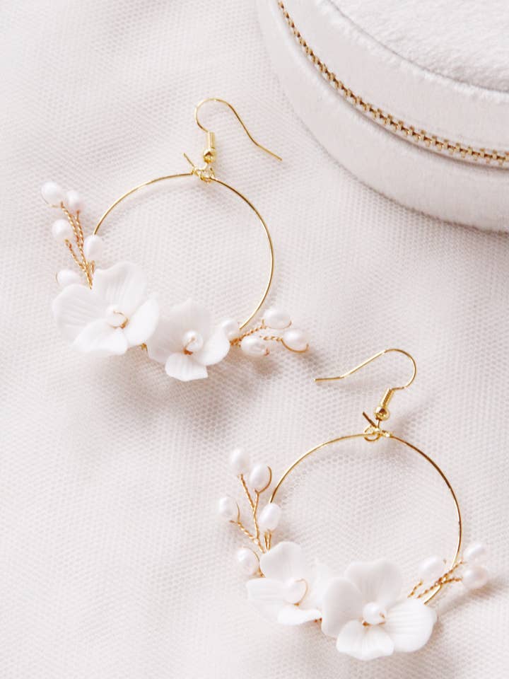 “Selene” wedding bridal earrings for wholesale by Lily in love