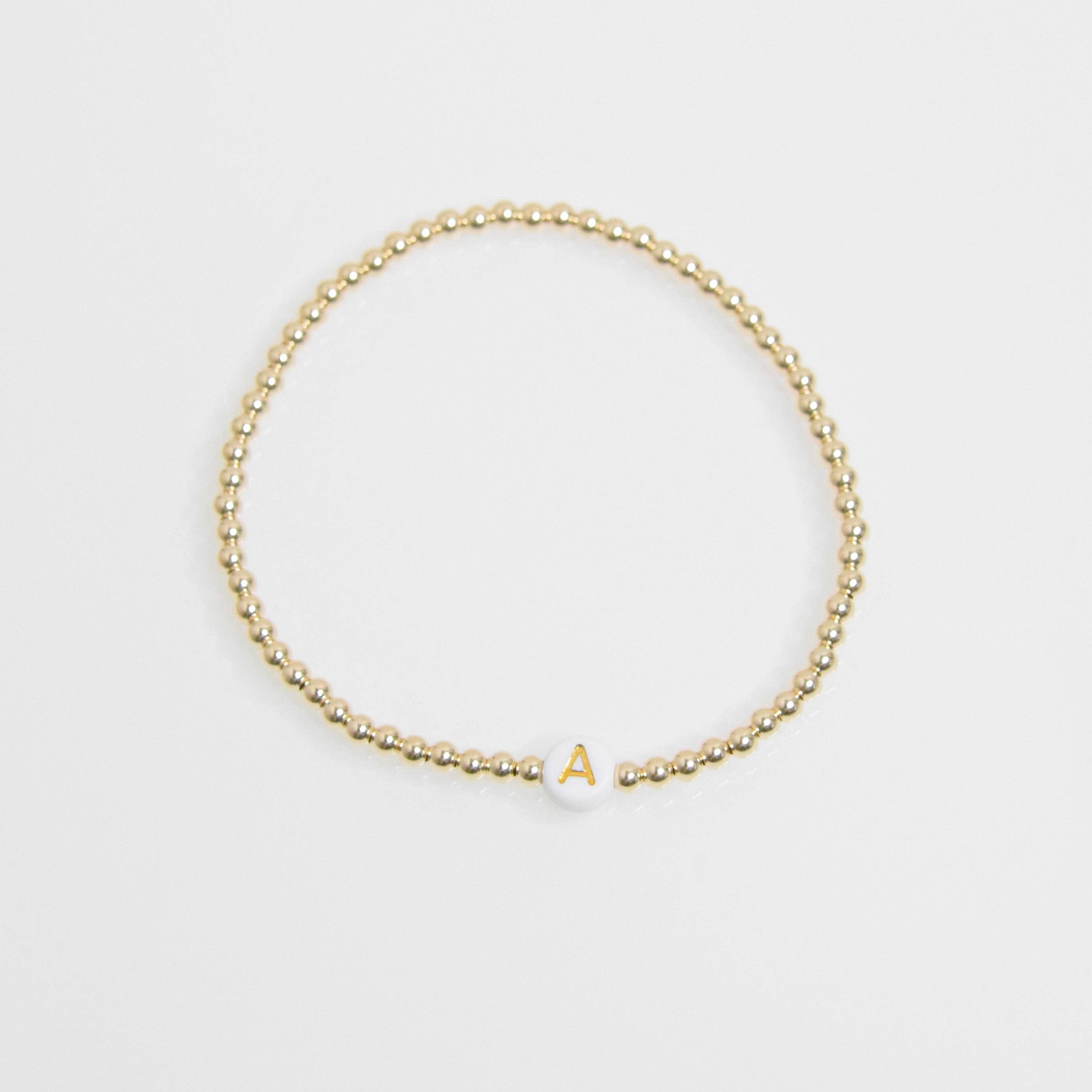 Emily Anne Designs LLC - Wholesale Beaded Bracelet - Gold Initial Bracelet3