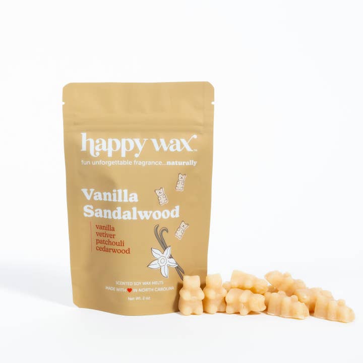 Vanilla Sandalwood Wax Melts - Sachet d'échantillons (2 oz) pour la vente par Happy Wax