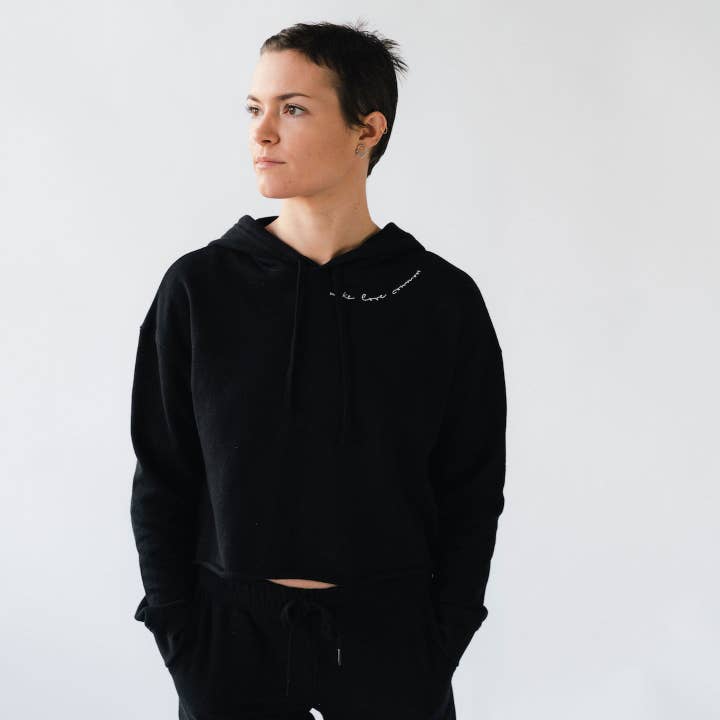 Love Common Crop Hoodie for wholesale by The Common Theory