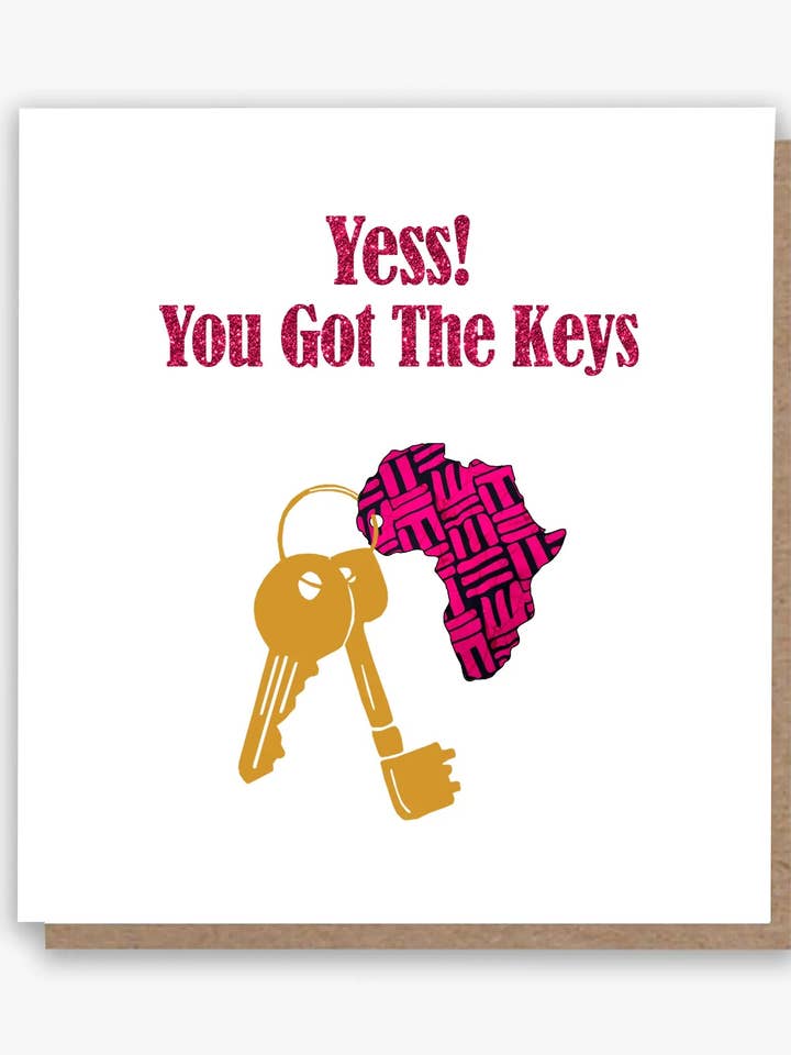 Africa New Home 🔑💐 Grußkarte für den Großhandel von All Shades