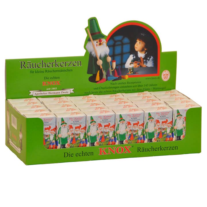 KNOX Mini incensos "Os Pequenos" (A 1,8cm) de material natural, conjunto de 24, colorido (L/A/P) 4x6x2cm (Para figuras de incenso até 10cm) por atacado de Wurm