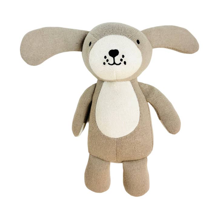 Rocky Lil Dog - Organic Knit Stuffed Animal Baby Toy for wholesale by Viverano Organics
