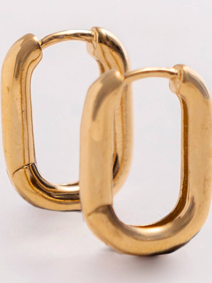 Emily Small Paperclip Hoops for wholesale by Narrative Jewelry