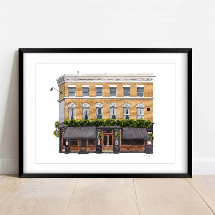 East Dulwich - East Dulwich Tavern - EDT - Giclée Print (unf för wholesale av Ana Gallego Illustrations
