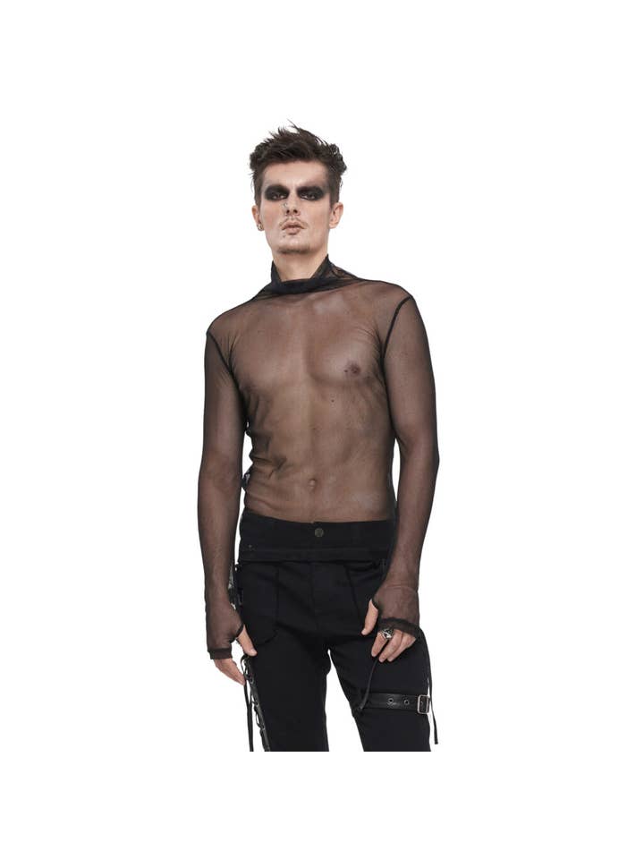 Black TT188 - Long Sleeve See Through Top for wholesale on Faire