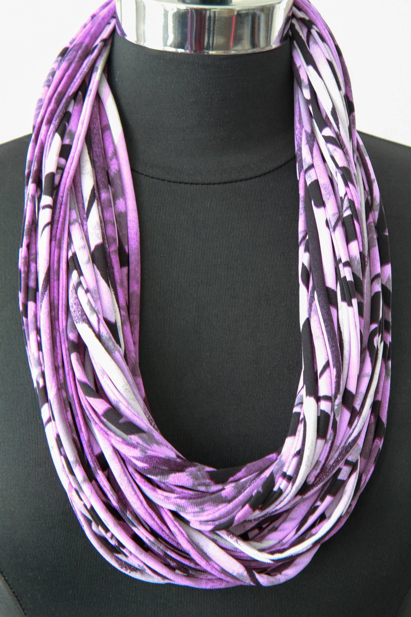 Necknots - Wholesale Scarf - Women's - Infinity Scarf or Necklace in Purple and Gray-Sunday Best0