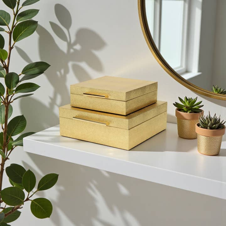 Cheungs Home Decor - Wholesale Decorative Box - Lusan Square Decorative Box Set78