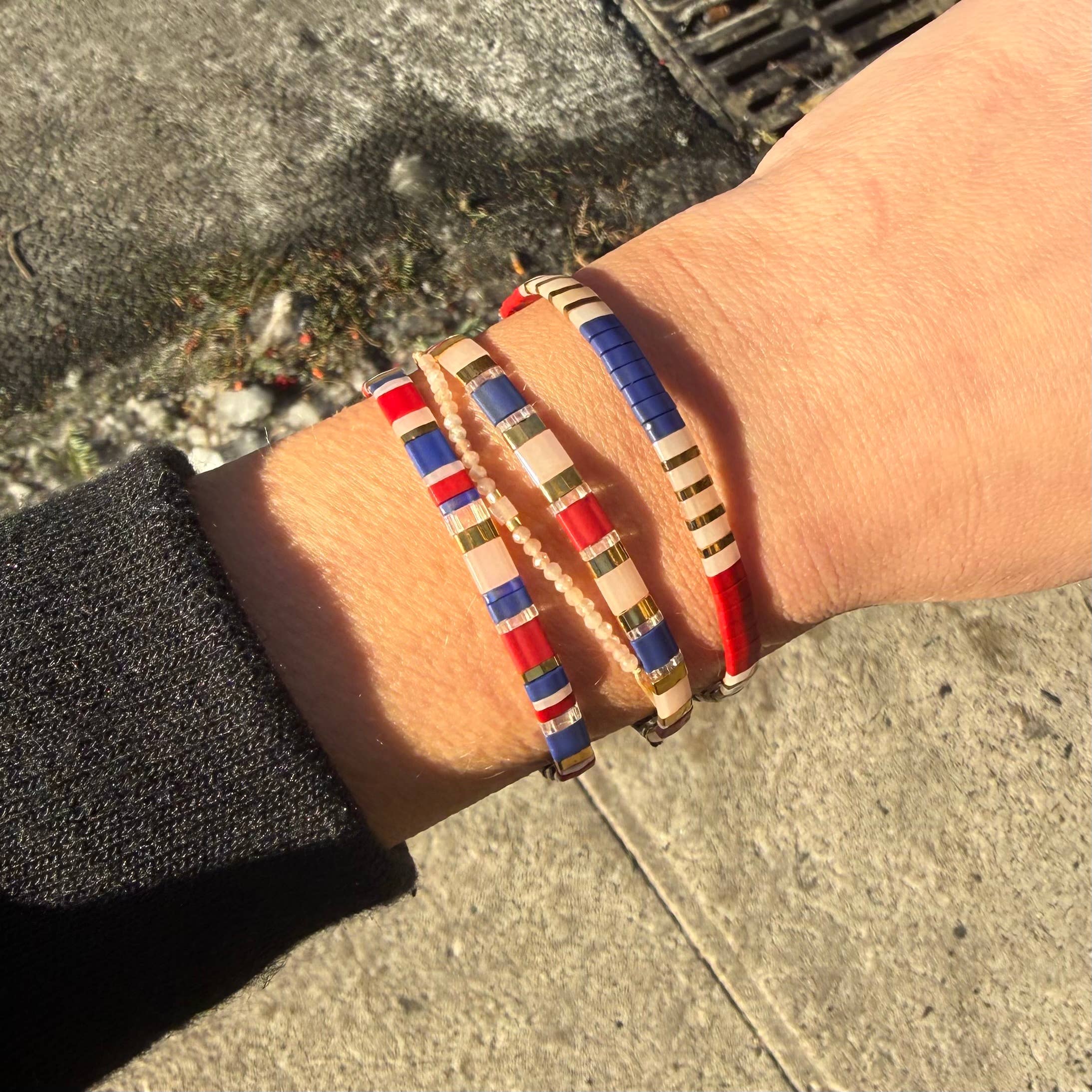 Myliu New York - Wholesale Beaded Bracelet - Masie Tila Beaded Bracelet Stack1