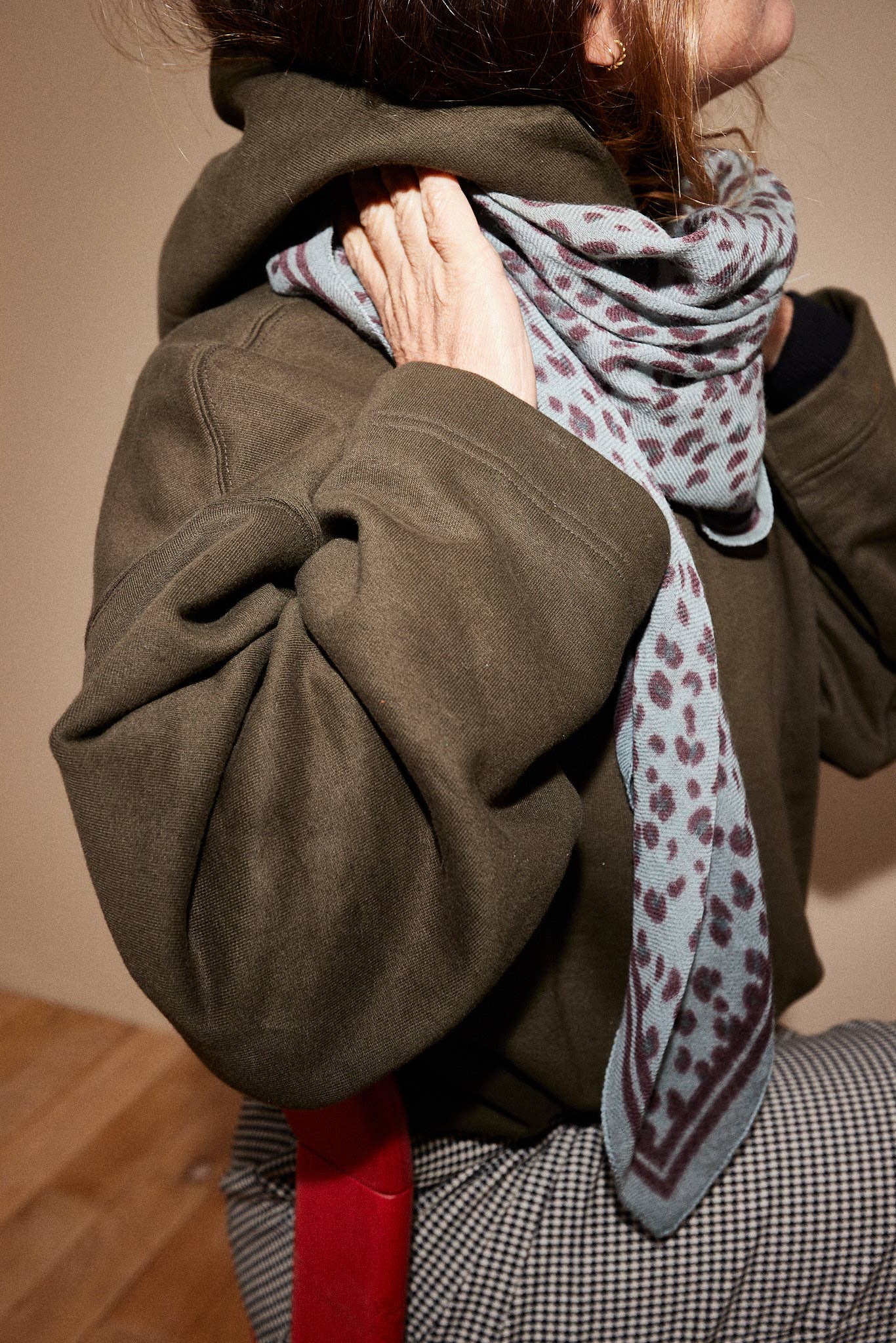 Gabrielle Paris - Wholesale Head Scarf - Women's - Leopard wool scarf0