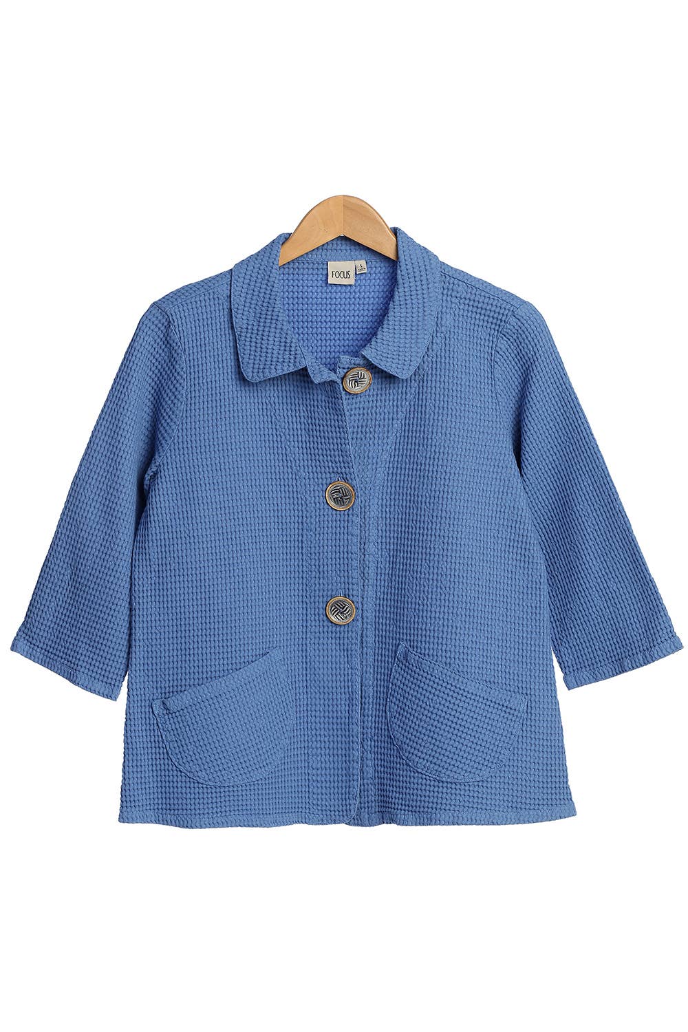 Focus Fashion - Vente Veste – femme - Petite veste gaufrée à manches 3/4 - SW2341