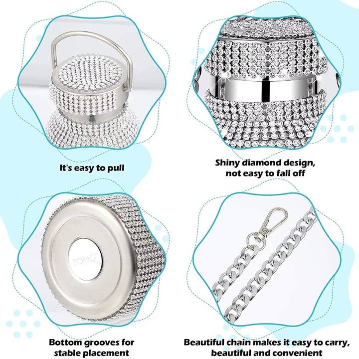 Diamond Water Bottle Bling Rhinestone Stainless Steel for wholesale on Faire9