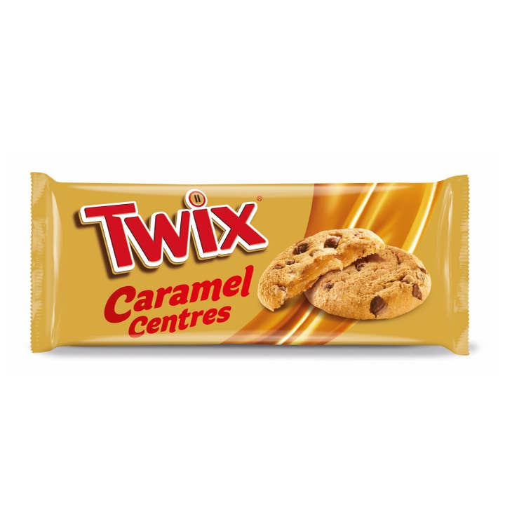 Twix Caramel Center cookies 144g UNITED KINGDOM 12 pack for wholesale by Exotic Soda Co