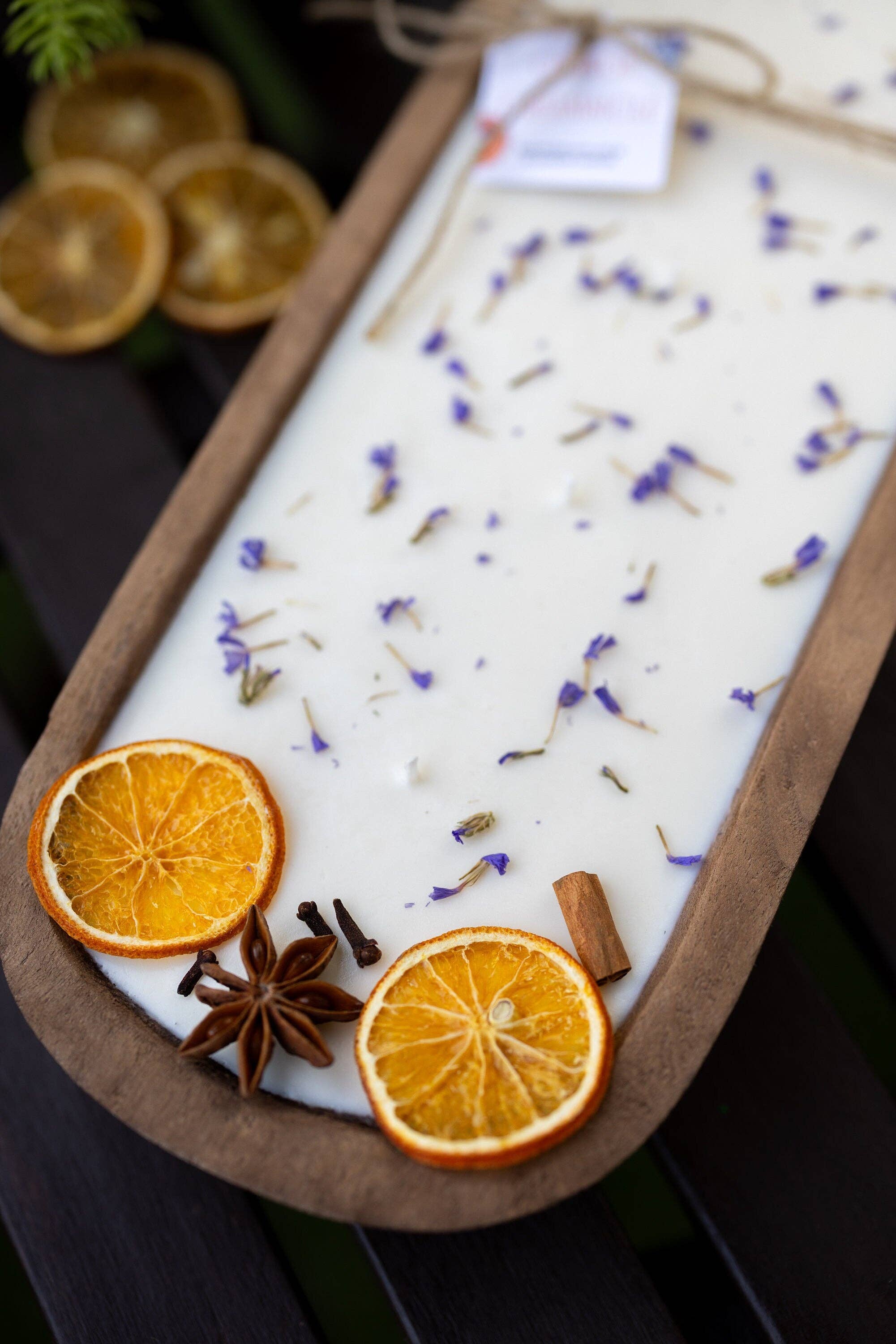 MySunshineCandless – wholesale Burkljus – Stort handsnidat 6 vekeskålstearinljus/orange skålljus/återanvändbart/träbondgårdsdekoration/perfekt present/julhelg5