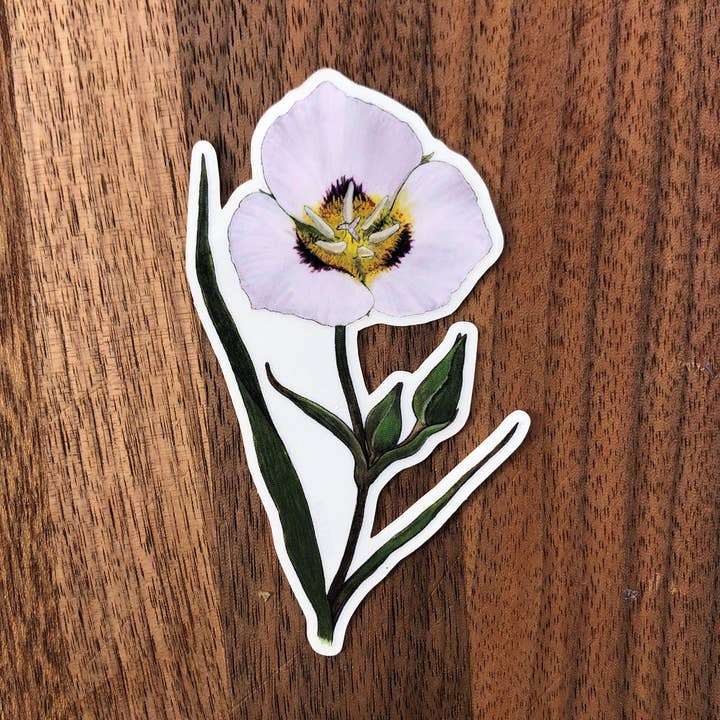 Mariposa Lily sticker for wholesale by YubaCat Designs